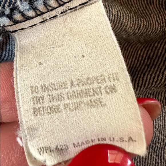 VTG 1970s Orange Tab Made in USA Levi’s Denim Vest - Picture 6 of 9